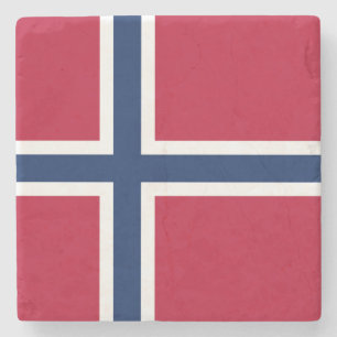 Norwegen-Flagge Steinuntersetzer