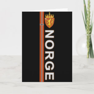 Norwegen-Flagge Stolz Fußball- und Sport-Thema Karte