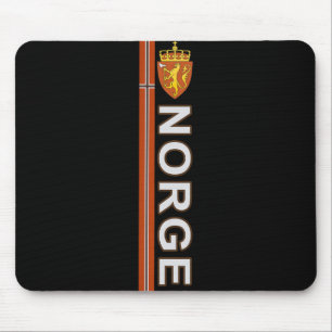 Norwegen-Flagge Stolz Fußball- und Sport-Thema Mousepad
