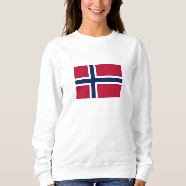 Norwegen-Flagge Sweatshirt (Vorderseite)