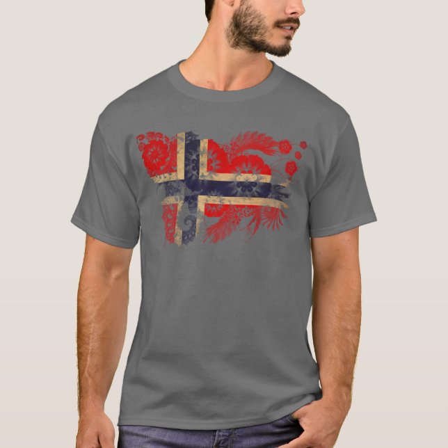 Norwegen-Flagge T-Shirt (Vorderseite)