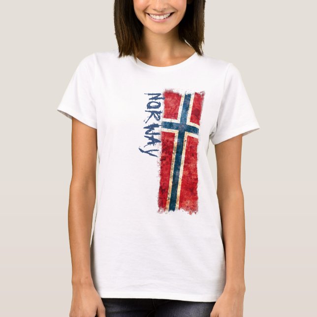 Norwegen-Flagge T-Shirt (Vorderseite)