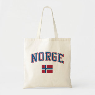 Norwegen + Flagge Tragetasche