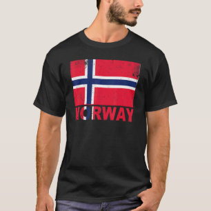 Norwegen-Flagge Vintage Skandinavische Herkunft Na T-Shirt