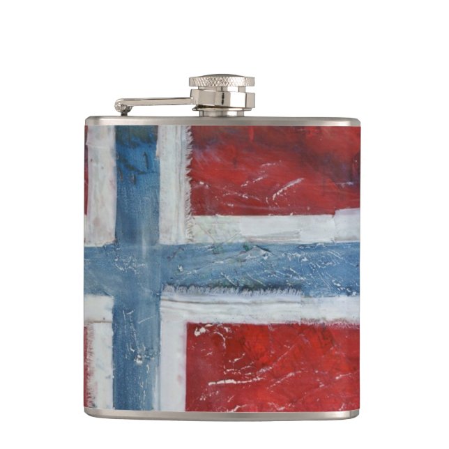 Norwegen-Flaggen-Flasche Flachmann (Vorderseite)
