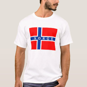 Norwegen-Flaggenland norge Textname T-Shirt