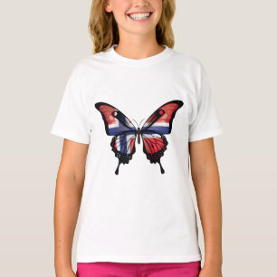 Norwegen Frack Butterfly Flag T-Shirt