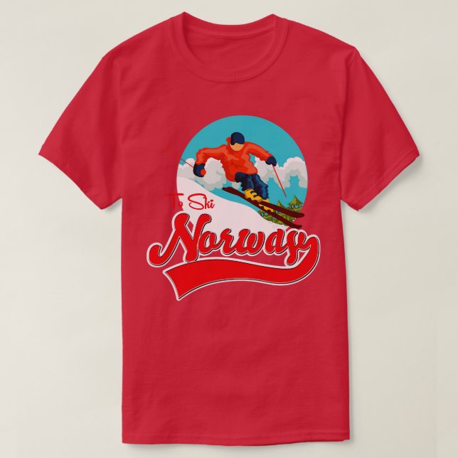 Norwegen für Ski T-Shirt (Design vorne)