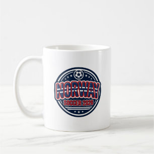 Norwegen Fußball 2026 Fußball Fett Land Typografie Kaffeetasse