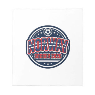 Norwegen Fußball 2026 Fußball Fett Land Typografie Notizblock