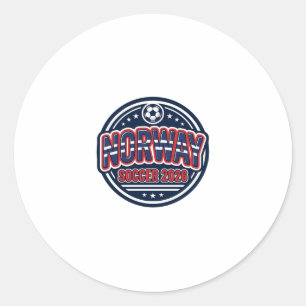 Norwegen Fußball 2026 Fußball Fett Land Typografie Runder Aufkleber
