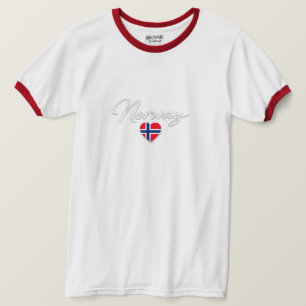 Norwegen Fußball Herz Stolz T-Shirt