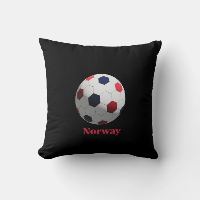 Norwegen Fußball Kissen (Vorderseite)