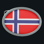 Norwegen-Gürtelschnalle Ovale Gürtelschnalle<br><div class="desc">Flagge Norwegens</div>