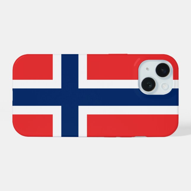 Norwegen iPhone 15 Hülle (Rückseite (Horizontal))