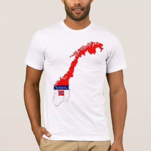 Norwegen-Karten-Designer-Shirt-Kleiderverkauf er T-Shirt