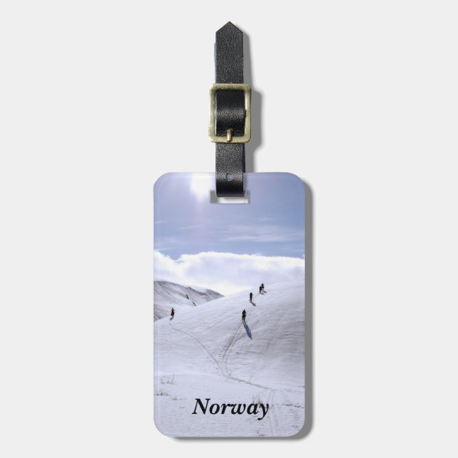 Norwegen-Landschaft Gepäckanhänger (Vorderseite vertikal)