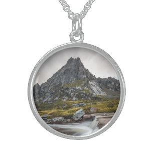 Norwegen Landschaftsbild Sterling Silberkette