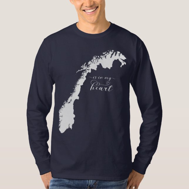 Norwegen liegt in meinem Herzen T-Shirt (Vorderseite)
