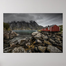 Norwegen Lofoten Inseln Kabine Poster