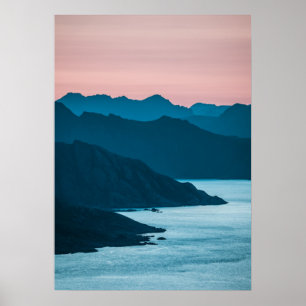 Norwegen Lofoten-Inseln Küstenansicht Poster