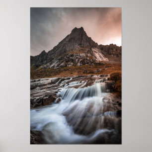 Norwegen Lofoten-Inseln Wasserfall Poster