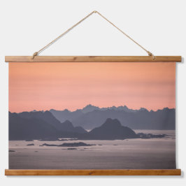 Norwegen Lofoten Landschaft Wandteppich Mit Holzrahmen