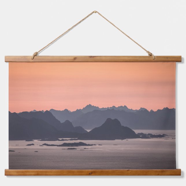 Norwegen Lofoten Landschaft Wandteppich Mit Holzrahmen (Vorne)