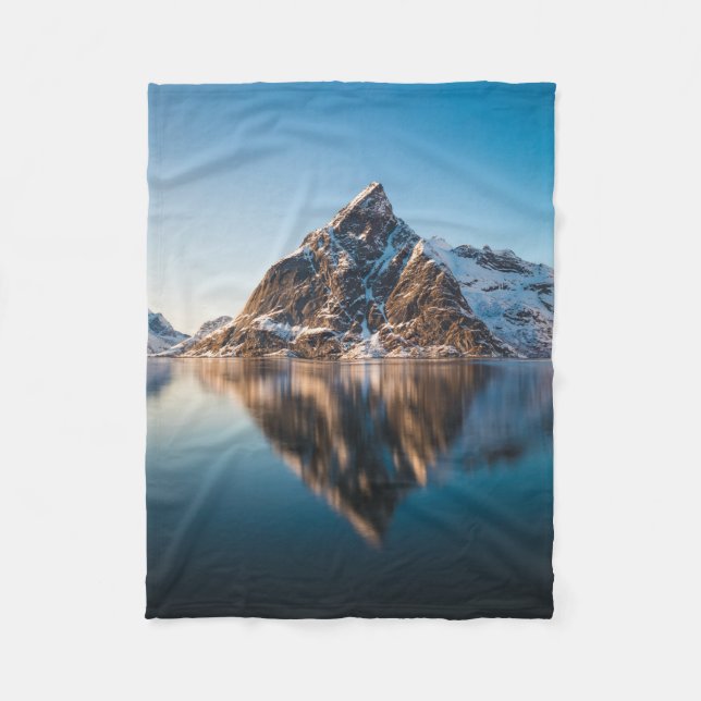 Norwegen Lofoten Mountain Fleecedecke (Vorderseite)
