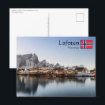 Norwegen Lofoten Postkarte<br><div class="desc">Foto Sakrisøya,  eine der Inseln des Lofoten-Archipels in Nordnorwegen,  Skandinavien. Foto © Sebastian Wurm.</div>