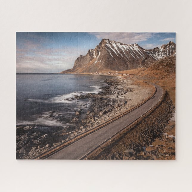 Norwegen Lofoten Road Puzzle (Horizontal)