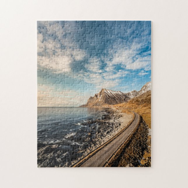 Norwegen Lofoten Road Puzzle (Vertikal)