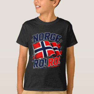 Norwegen Norge Flagge Vintage Norwegischer Fußball T-Shirt