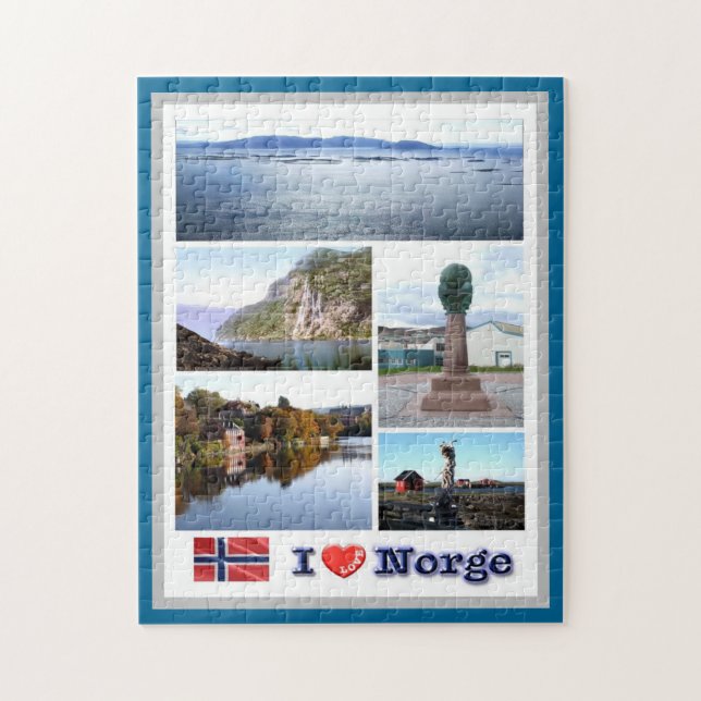 Norwegen - Norge - I Liebe - Puzzle (Vertikal)