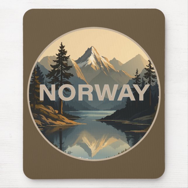 Norwegen Norge Skandinavien Europa Mousepad (Vorne)