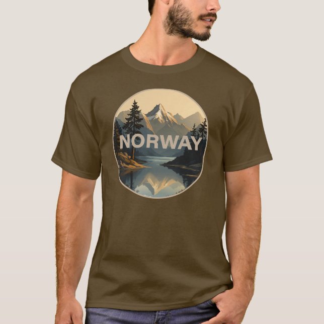 Norwegen Norge Skandinavien Europa T-Shirt (Vorderseite)