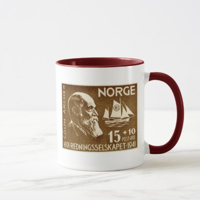 Norwegen-Norweger Colin Bogenschütze Tasse (Rechts)