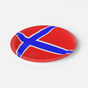 Norwegen-Norweger-Flagge Pappteller
