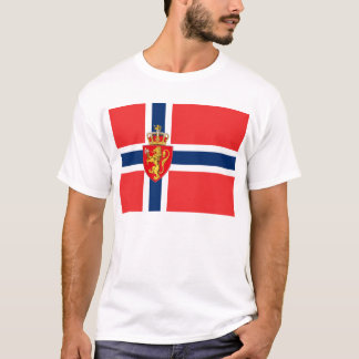 Norwegen, norwegische Flagge, mit Wappen T-Shirt