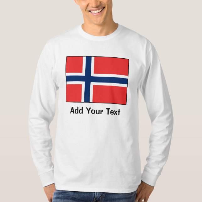 Norwegen - norwegische Flagge T-Shirt (Vorderseite)