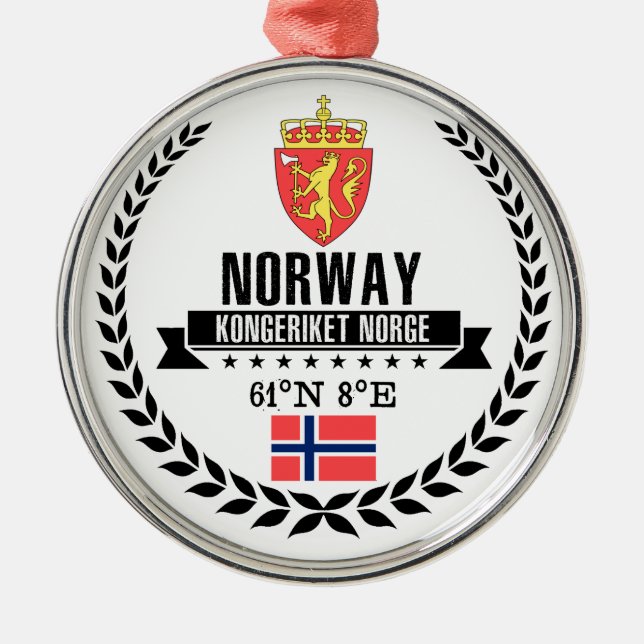 Norwegen Ornament Aus Metall (Vorne)