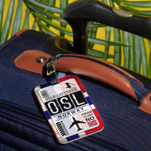 Norwegen OSL Airport Code Gepäcktag Gepäckanhänger