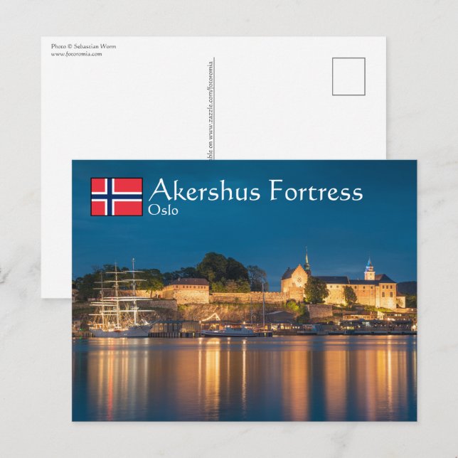 Norwegen Oslo Akershus Festung Postkarte (Vorne/Hinten)