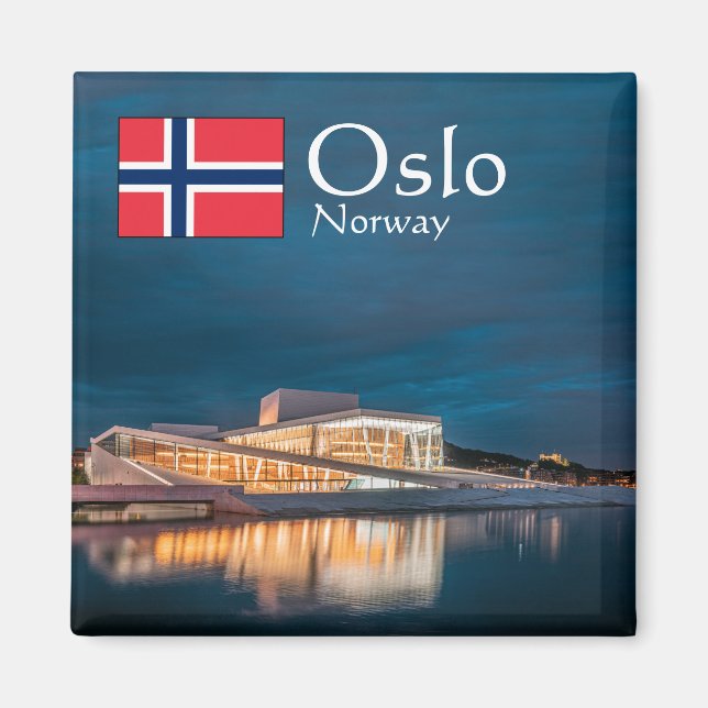 Norwegen Oslo Souvenir Magnet (Vorne)