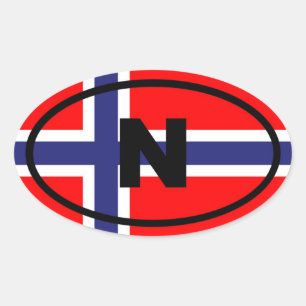 Norwegen Ovaler Aufkleber