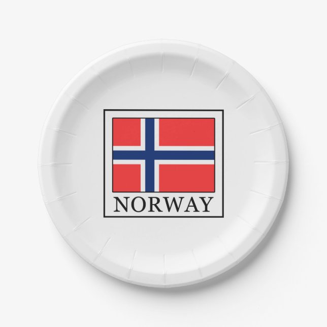 Norwegen Pappteller (Vorderseite)