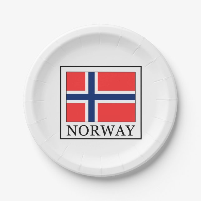 Norwegen Pappteller (Vorderseite)
