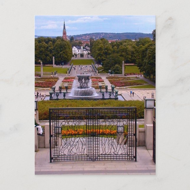 Norwegen,Park im Zentrum von Oslo Postkarte (Vorderseite)