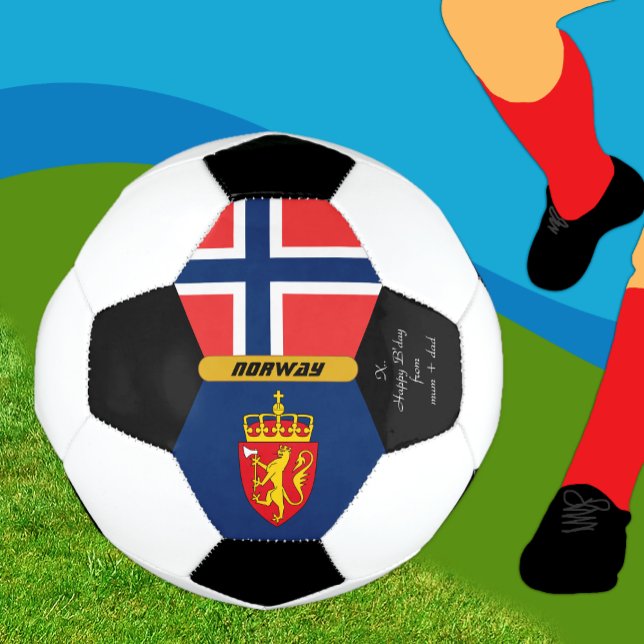 Norwegen Personalisiert, Flagge, Foto Fußball-Ball Fußball (Von Creator hochgeladen)