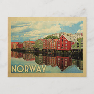 Norwegen Postcard Vintage Travel Postkarte